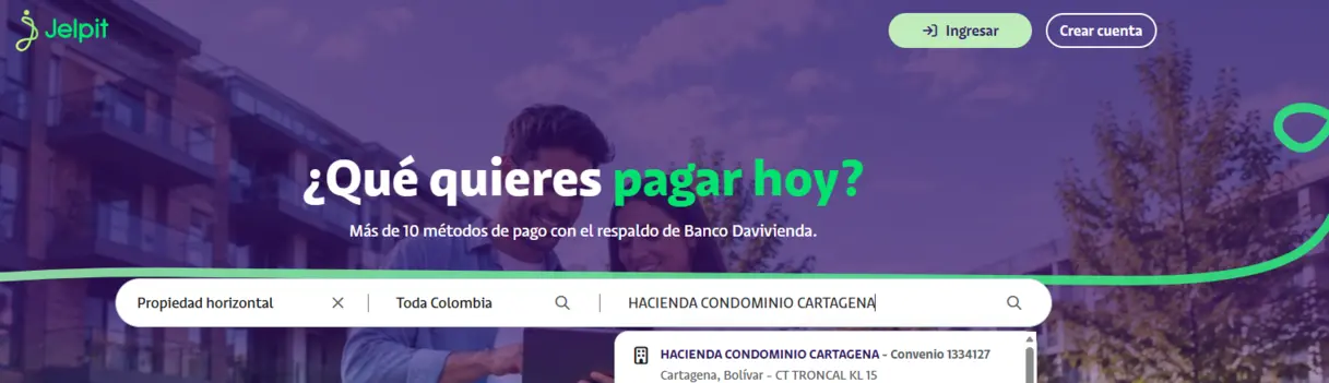 Imagen de la plataforma de jelpit. Ingresando datos de pago.